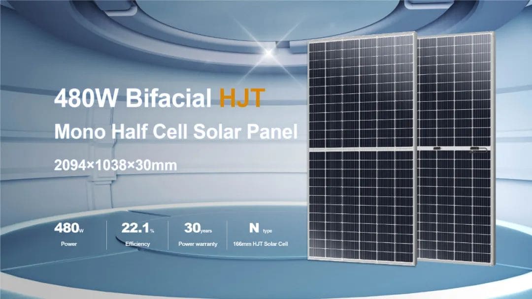 480W Bifacial HJT