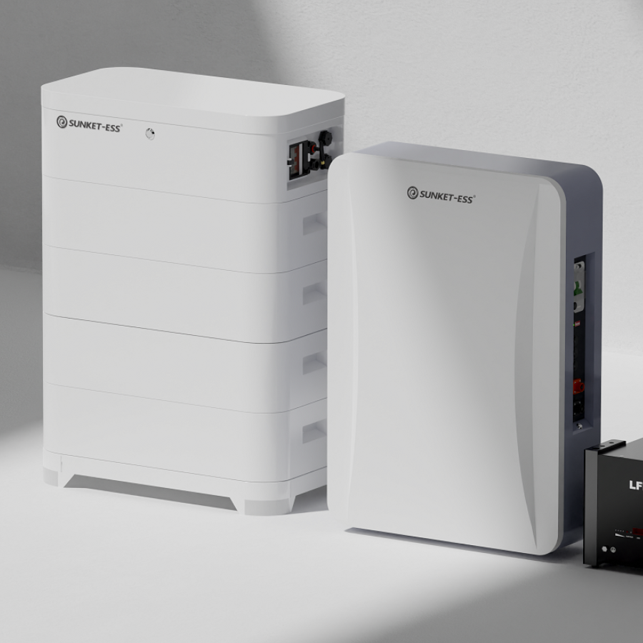 Baterías de almacenamiento de energía doméstica apiladas de 5 kWh de bajo voltaje montadas en la pared y de 12 kWh de alto voltaje