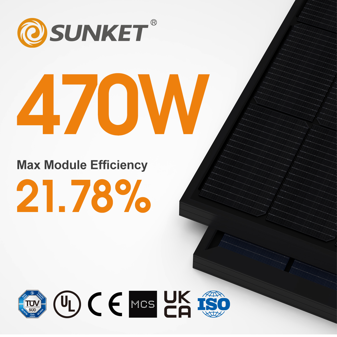 182mm 16BB 120Cells 460~480W All Black Double Glass Bifacial TOPCon Mono Half Cell PV Module Black Grid Back Glass 2