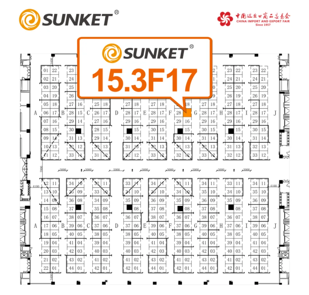 CHINA IMPORT AND EXPORT FAIR SUNKET BOOTH 15.3F17